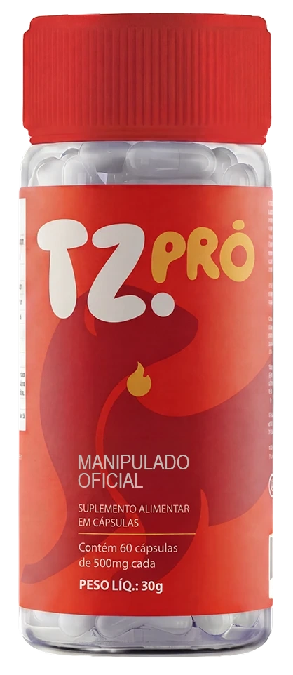 Frasco do suplemento TZ PRO em destaque
